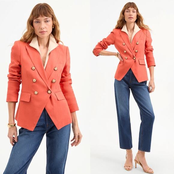 Veronica Beard Miller Stretch-Linen Dickey Jacket 4 - Picture 6 of 12
